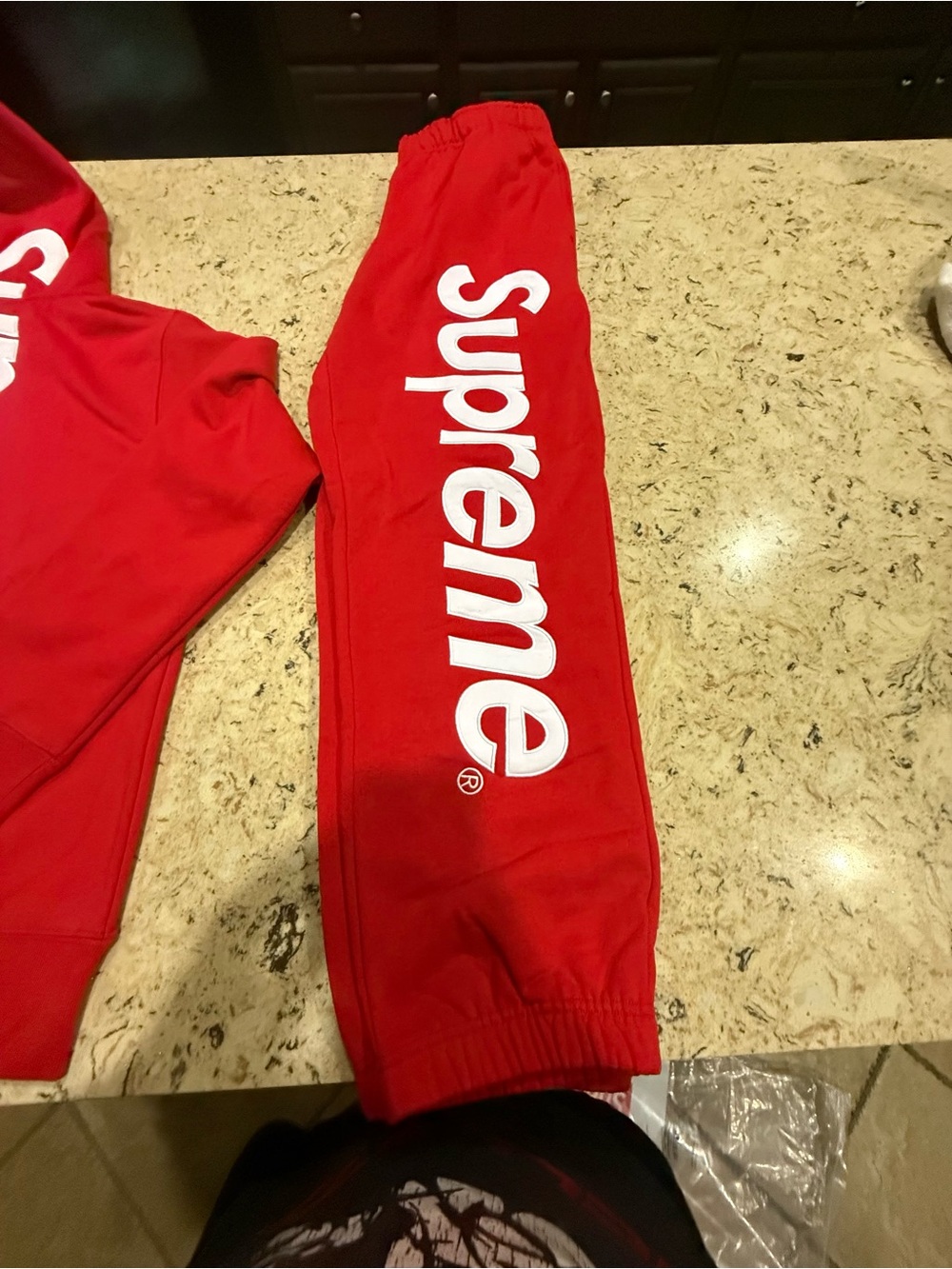 Supreme Satin Applique Hoodie and Sweatpants - Picture 2 of 6